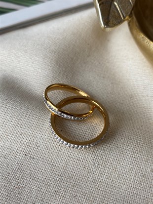 Çelik İkili Trinity Yüzük