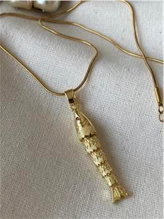 Çelik İnce Balık Kolye