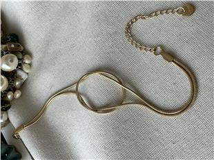 Çelik İnce Gold Düğüm Bileklik