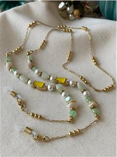 Çelik İncili Sarı Balık Detaylı Gözlük Askısı