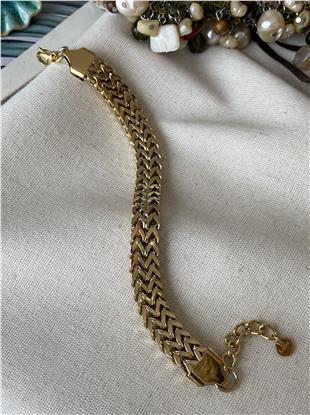 Çelik Kalın Çift Örme Bileklik