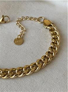 Çelik Kalın Ezme Zincir Bileklik