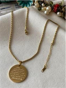 Çelik Kazıma Ayet-el Kürsi Kolye