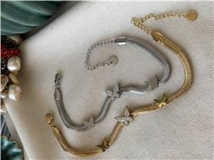 Çelik Kelebekli Worm Bileklik