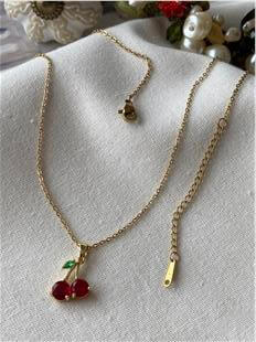 Çelik Kiraz Kolye