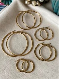 Çelik Klasik Halka Küpe