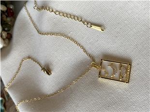 Çelik Klasik Zincirli The Moon Kolye