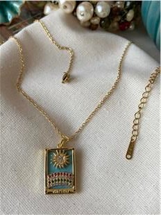 Çelik Klasik Zincirli The Sun Kolye