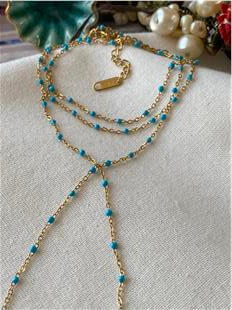 Çelik Mavi Mineli Zincir Şahmeran