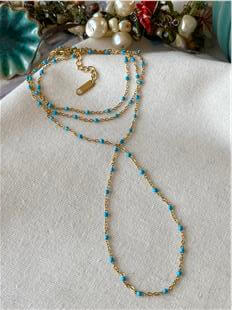 Çelik Mavi Mineli Zincir Şahmeran