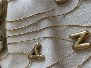 Çelik Mini Dorikalı Balon Harf Kolye