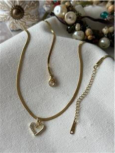 Çelik Mini Kalp Charmlı Kolye