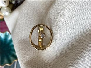 Çelik Mini Taş Detaylı Yüzük