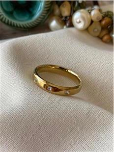 Çelik Mini Taşlı Alyans Yüzük