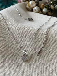 Çelik Minimal Kalp Kolye