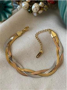 Çelik Mix Sarmaşık Yassı Bileklik