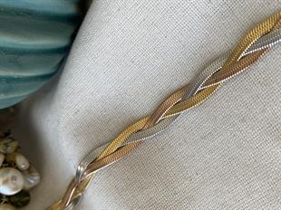 Çelik Mix Sarmaşık Yassı Bileklik