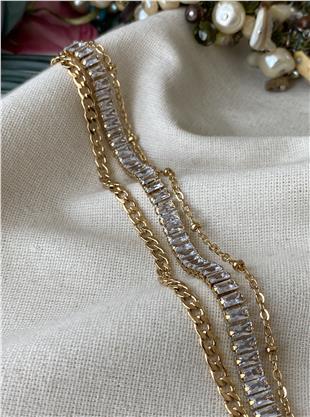 Çelik Nostalji Zincir Detaylı Baget Suyolu Bileklik