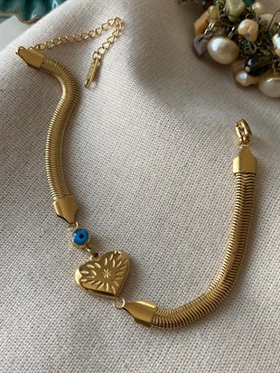 Çelik Omnia Kalp Bileklik 