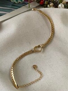 Çelik Örme İçi Boş Kalp Bileklik 