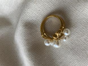 Çelik Pearl&Star Yüzük