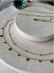 Çelik Pul Detaylı Göbek Zinciri