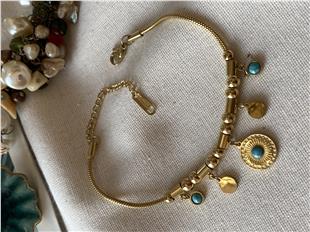 Çelik Pullu Firuze Bileklik