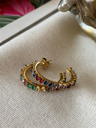 Çelik Renkli Baget Küpe