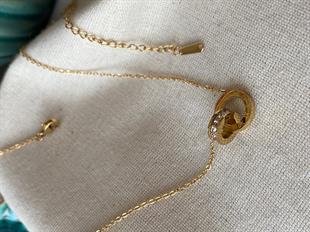 Çelik Roma Rakamlı Zirkon Kolye