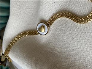 Çelik Sedef Kalp Örme Zincir Bileklik