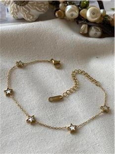 Çelik Sedef Yıldızlar Minimal Bileklik