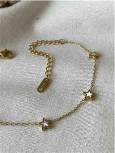 Çelik Sedef Yıldızlar Minimal Bileklik