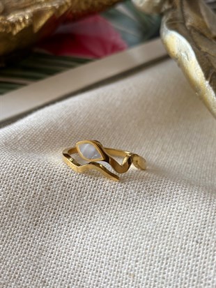 Çelik Sedefli Yılan Yüzük