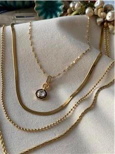 Çelik Şikel Tasarım Çoklu Kolye