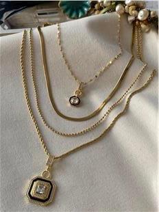 Çelik Şikel Tasarım Çoklu Kolye