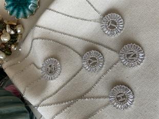 Çelik Silver Baget Harf Kolye