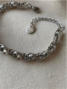 Çelik Silver Çizgili Grande Bileklik