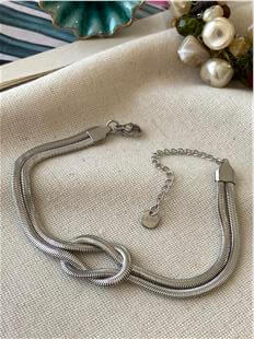 Çelik Silver Düğüm Bileklik