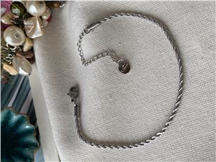 Çelik Silver İnce Burgu Bileklik