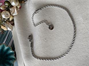 Çelik Silver İnce Burgu Bileklik