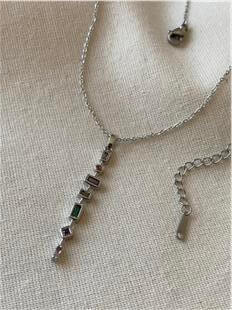 Çelik Silver Minimal Dekolte Kolye