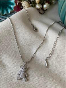 Çelik Silver Teddy Bear Kolye