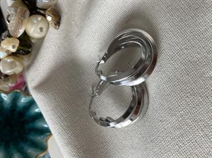 Çelik Silver Trinity Küpe