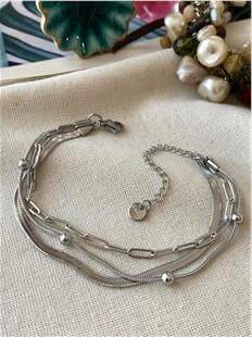 Çelik Silver Üç Model Zincir Bileklik