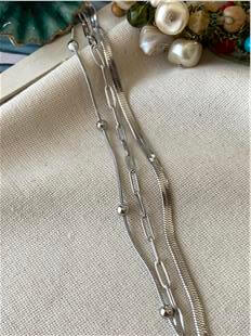 Çelik Silver Üç Model Zincir Bileklik