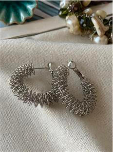 Çelik Silver Wire Küpe