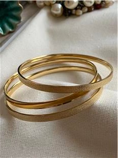 Çelik Simli 3lü Bilezik Seti