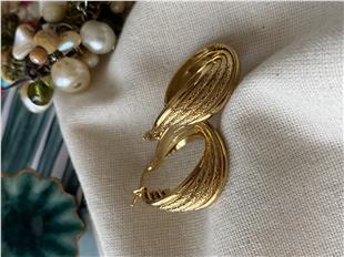 Çelik Desenli Libby Küpe