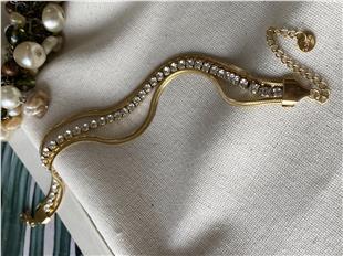 Çelik Suyolu Detaylı İtalyan Bileklik