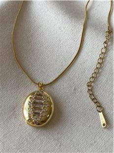 Çelik Taşlı Alya Kolye